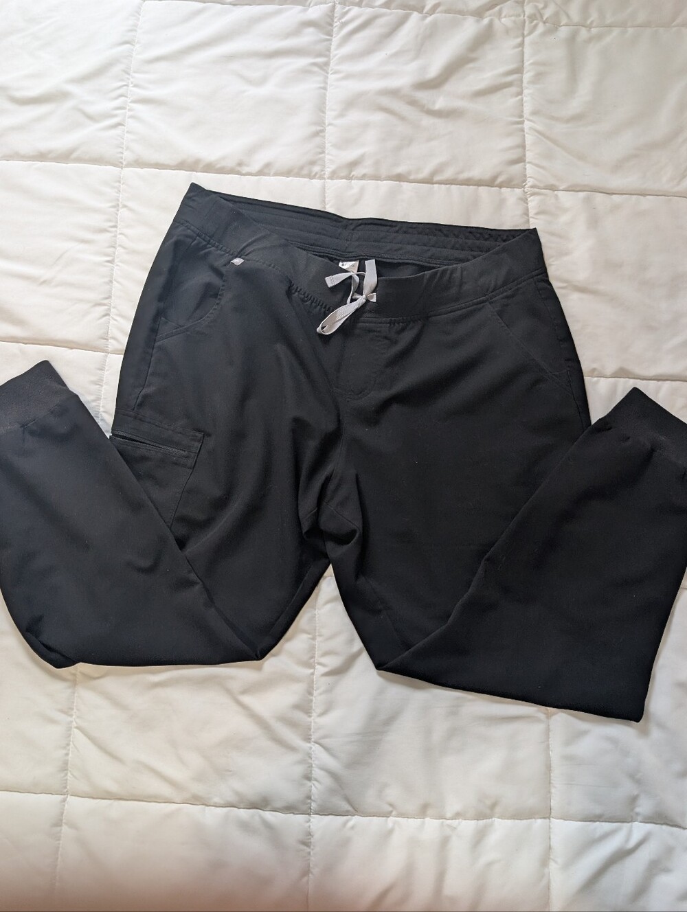 FIGS Technical Collection Black Women's Drawstring Joggers w/ Utility Pocket XXL